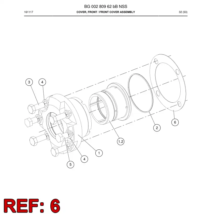 15241788b 152 417 88b Plate, Gasket - Sandvik Technical Drawing