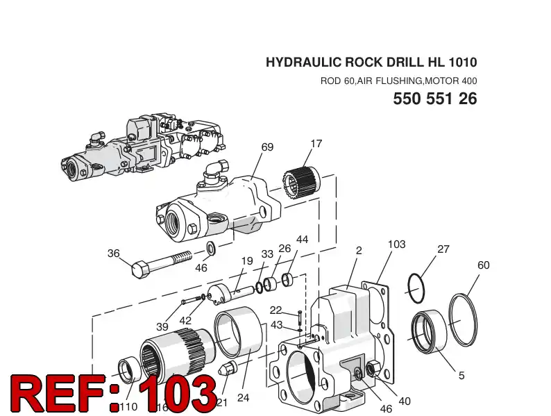 15244558 152 445 58 SEAL - Sandvik Technical Drawing