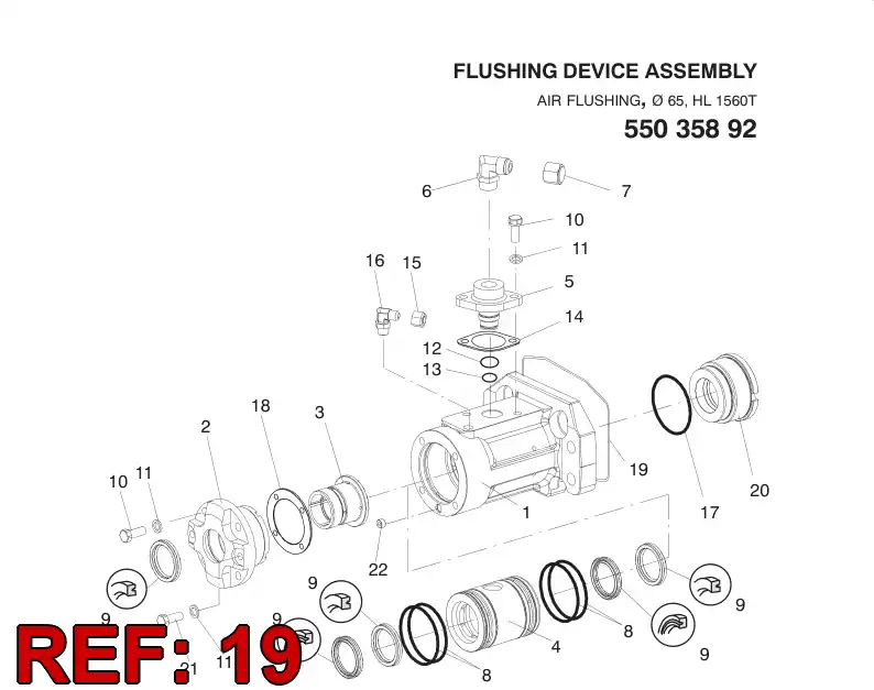 15245028 152 450 28 GASKET PLATE - Sandvik Technical Drawing