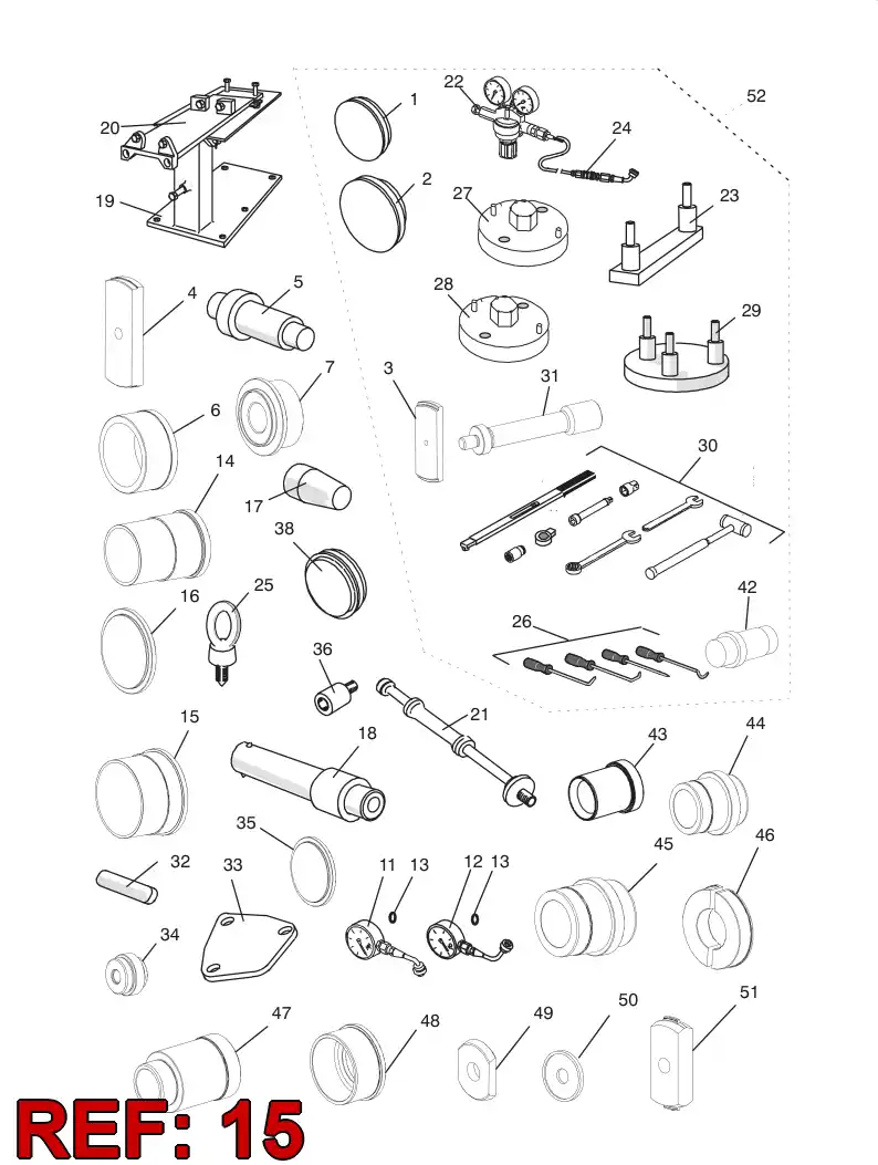 15249508 152 495 08 HANDLE - Sandvik Technical Drawing