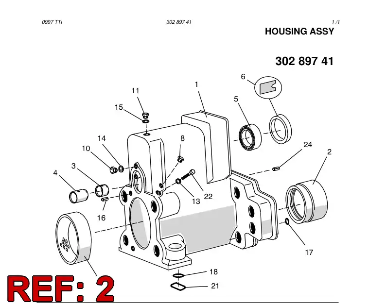 15252158 152 521 58 Bearing bushing - Sandvik Technical Drawing