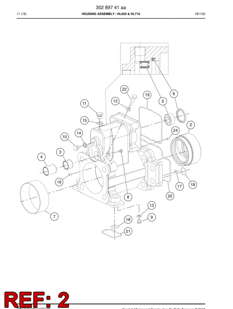 15252158b 152 521 58b BEARING BUSHING - Sandvik Technical Drawing