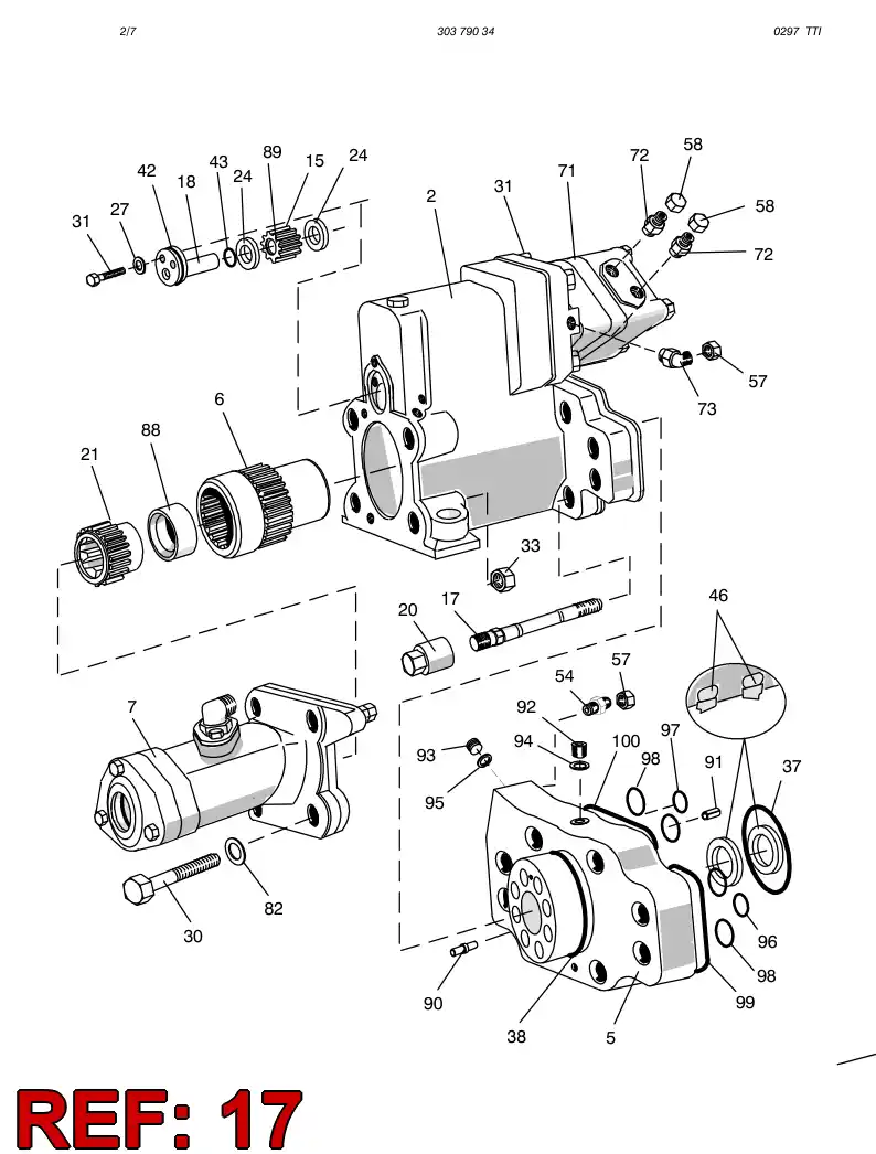 15252438 152 524 38 SIDE BOLT - Sandvik Technical Drawing