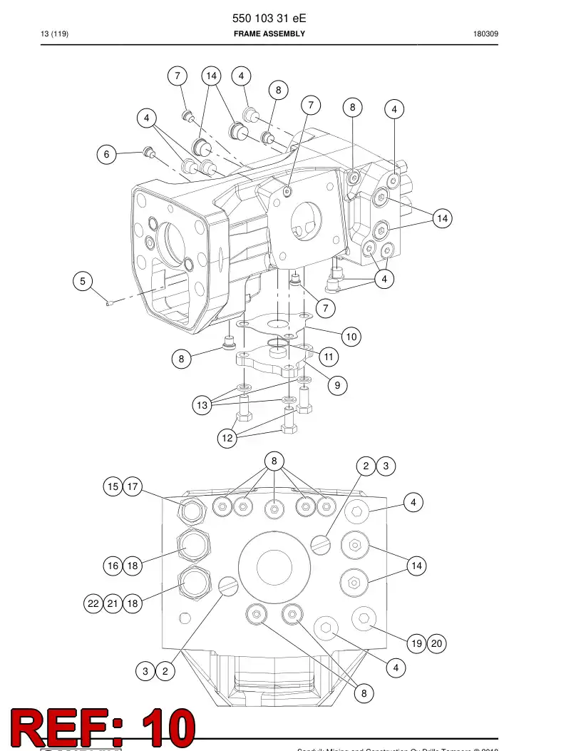15253988b 152 539 88b Plate, Gasket - Sandvik Technical Drawing