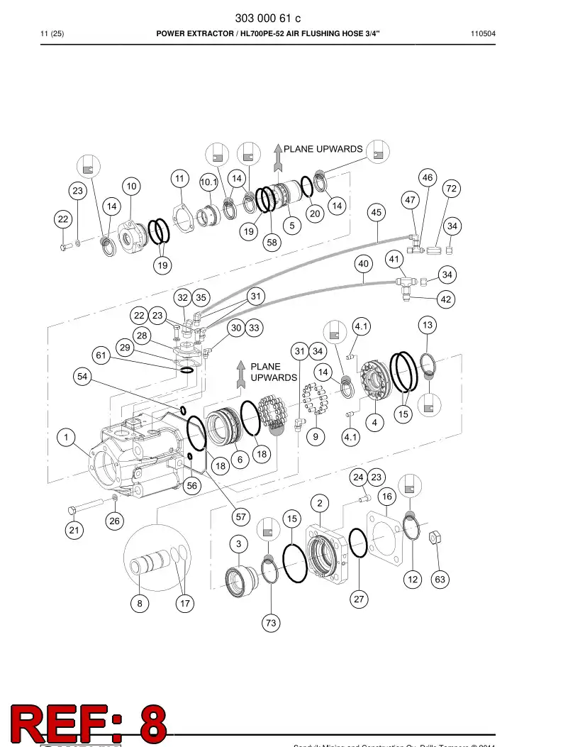 15255878a 152 558 78a PISTON - Sandvik Technical Drawing