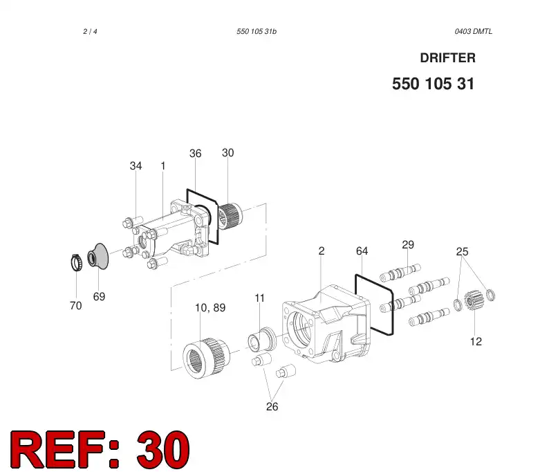 15270218 152 702 18 COUPLING - Sandvik Technical Drawing