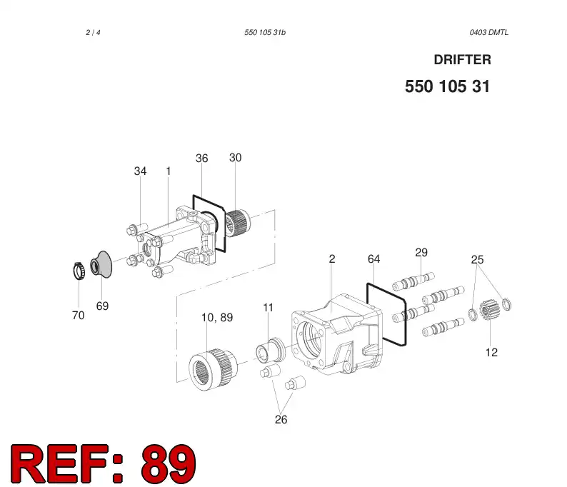 15270508 152 705 08 BEARING BUSHING - Sandvik Technical Drawing