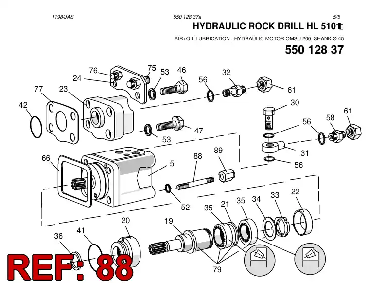 15272108 152 721 08 Stud - Sandvik Technical Drawing