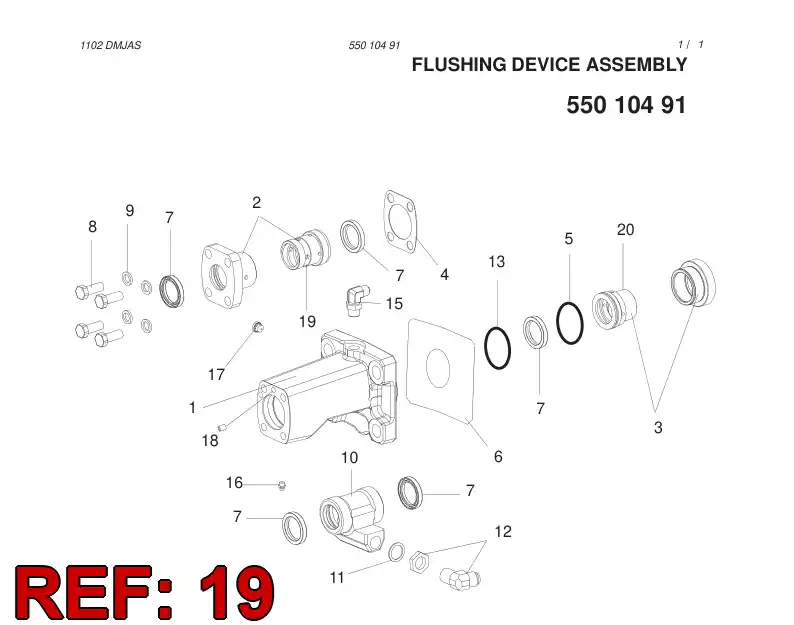 15274408 152 744 08 BEARING BUSHING, FRONT COVER - Sandvik Technical Drawing