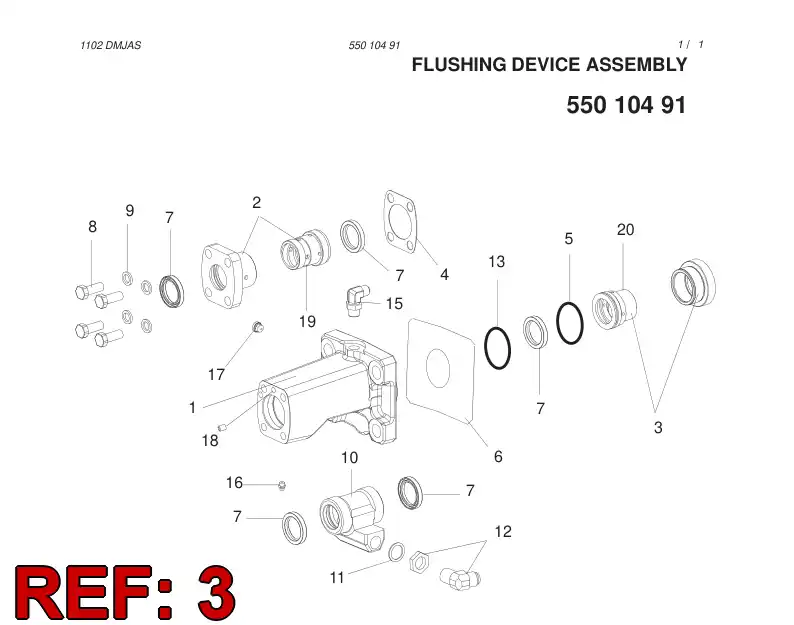 15274798 152 747 98 SHANK BUSHING ASSEMBLY - Sandvik Technical Drawing