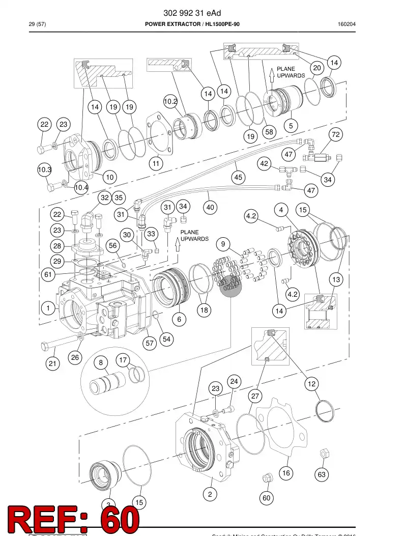 15275958 152 759 58 NUT - Sandvik Technical Drawing