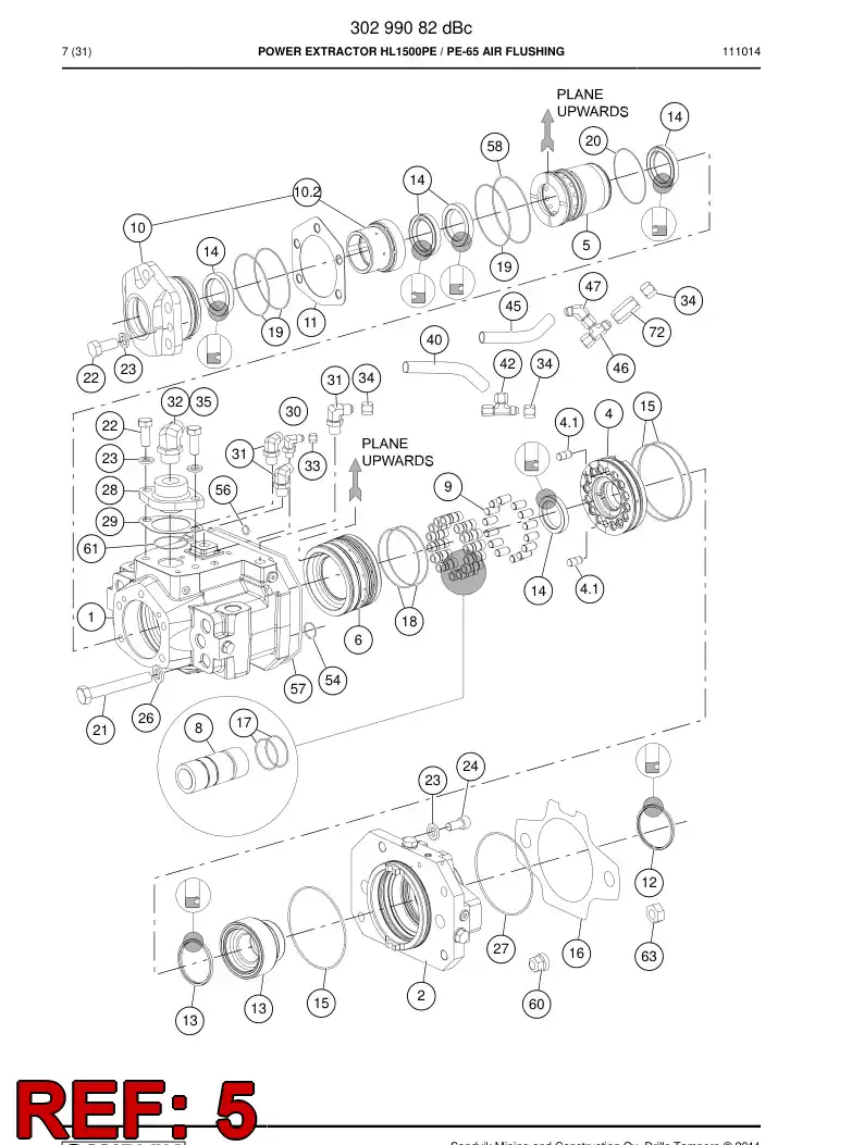 15276308b 152 763 08b Seal housing - Sandvik Technical Drawing