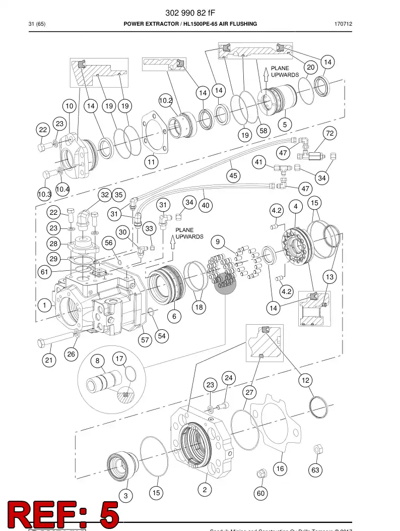 15276308c 152 763 08c Housing, Seal - Sandvik Technical Drawing