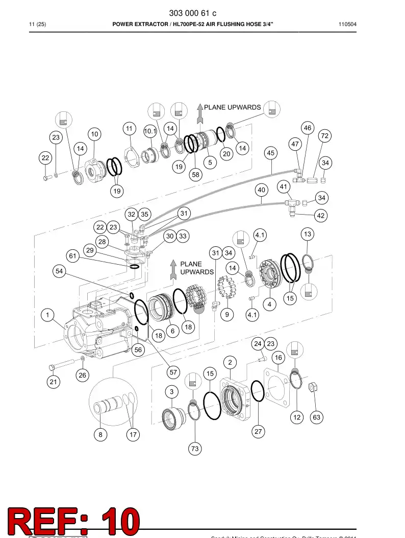 15276421b 152 764 21b Cover, Front - Sandvik Technical Drawing