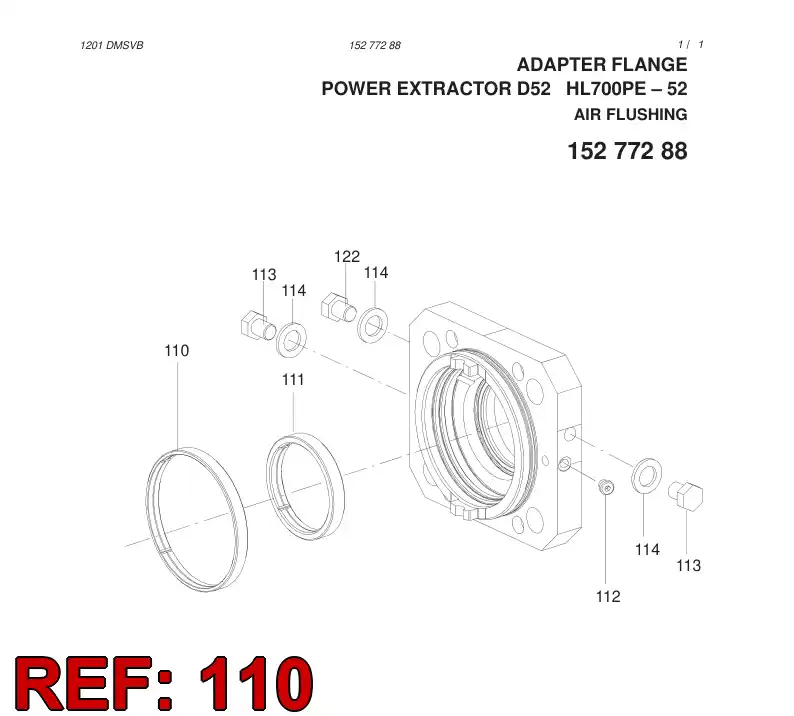15276838 152 768 38 BUSHING - Sandvik Technical Drawing