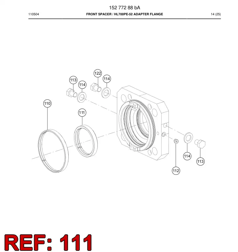 15277028a 152 770 28a Bushing - Sandvik Technical Drawing