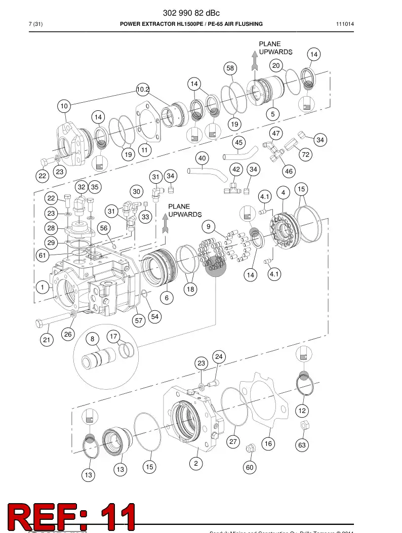 15278168a 152 781 68a Gasket plate - Sandvik Technical Drawing