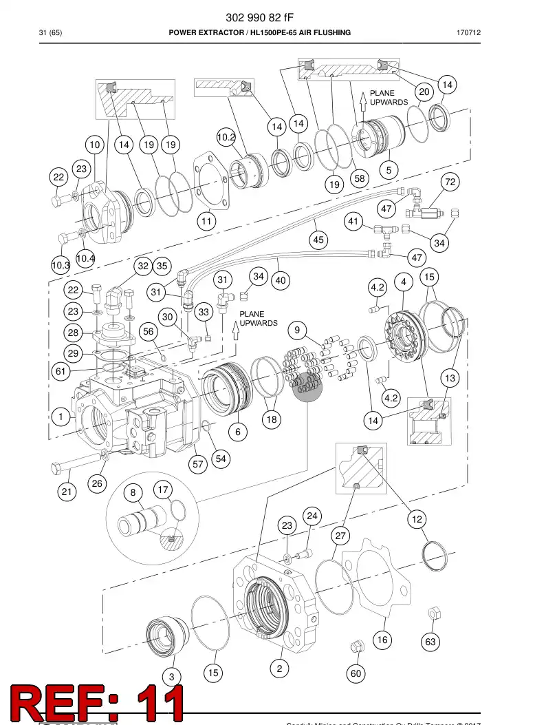 15278168b 152 781 68b Plate, Gasket - Sandvik Technical Drawing