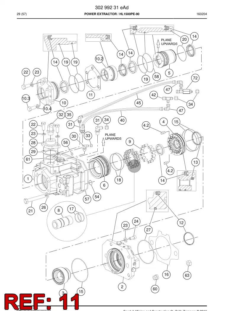 15278318a 152 783 18a Plate, Gasket - Sandvik Technical Drawing