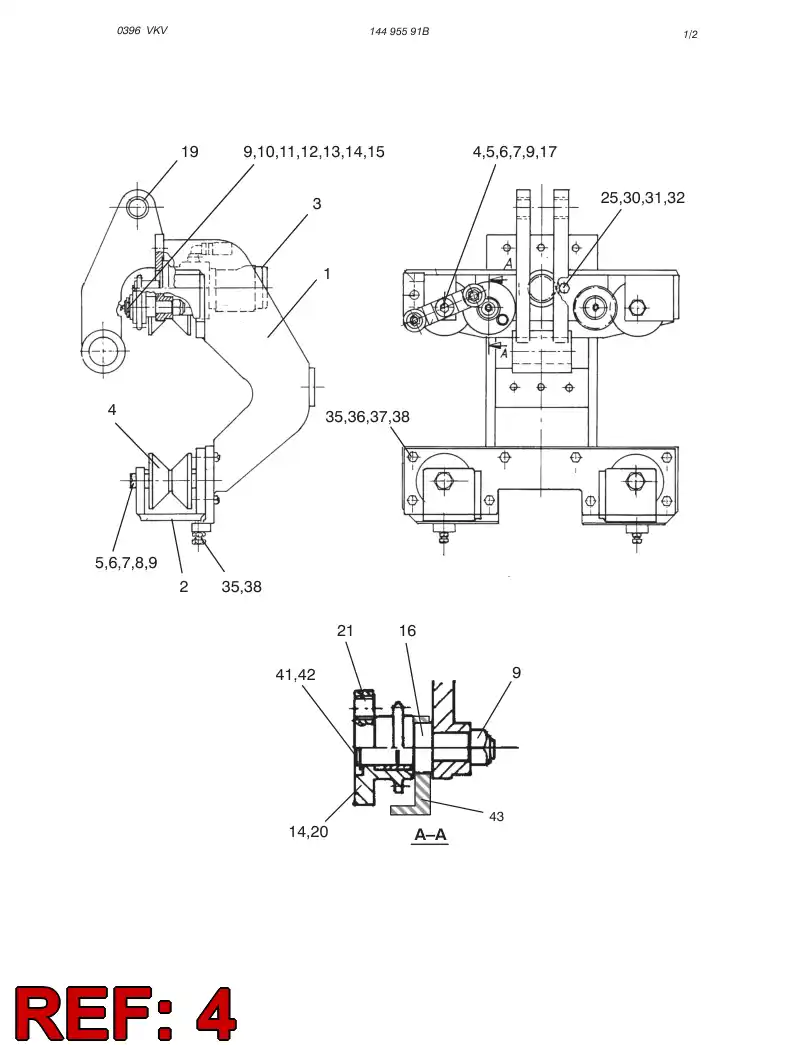 15333378 153 333 78 CARRIAGE - Sandvik Technical Drawing