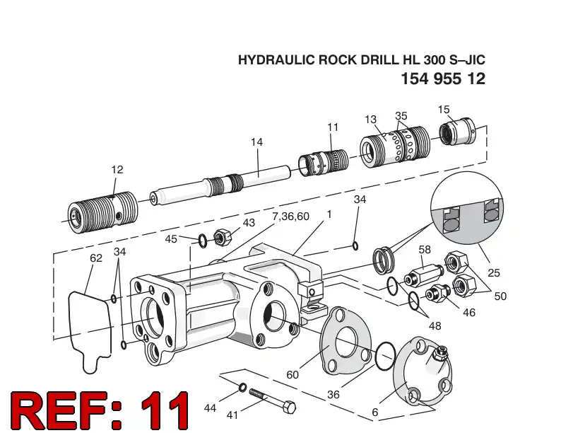 15365808 153 658 08 DISTRIBUTOR - Sandvik Technical Drawing