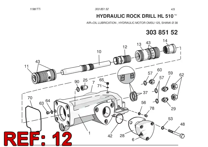 15367828 153 678 28 DISTRIBUIDOR - Sandvik Technical Drawing