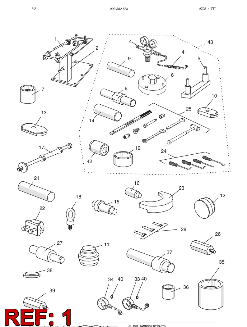 15369438 153 694 38 MOUNTING PLATE - Sandvik Technical Drawing