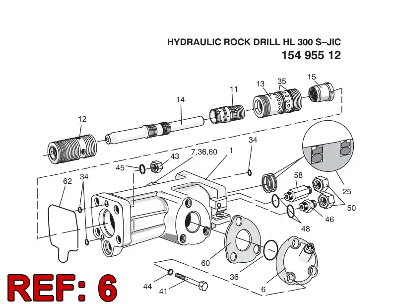 15374678 153 746 78 LOW PRESSURE ACCUMULATOR - Sandvik Technical Drawing