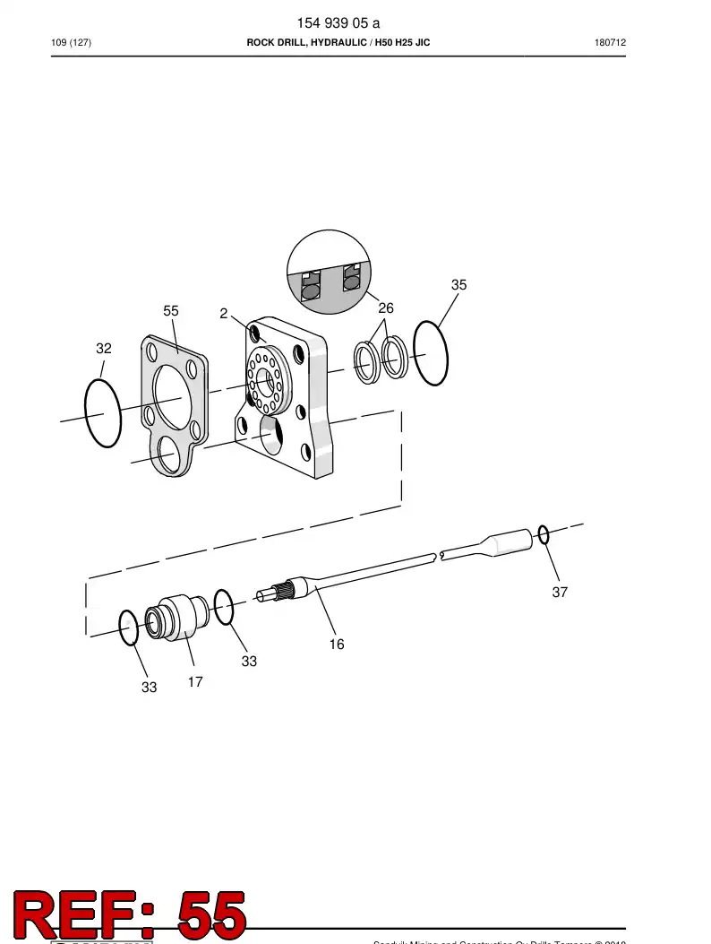 15379338c 153 793 38c Seal - Sandvik Technical Drawing