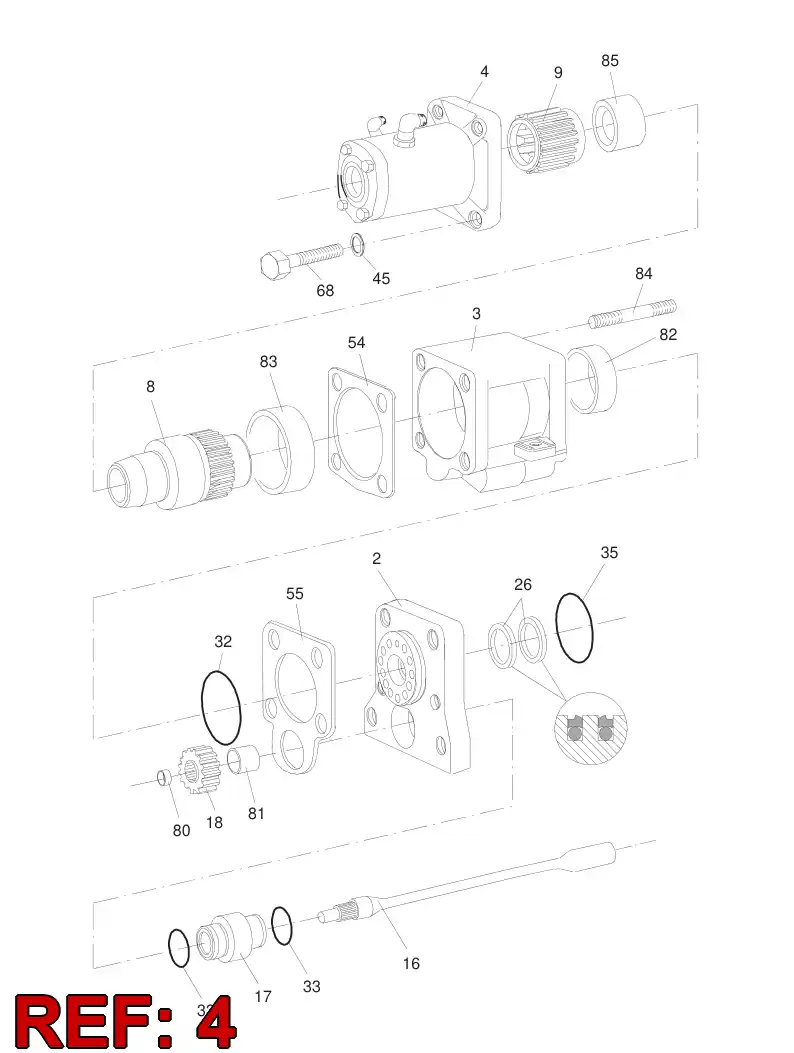 15390023 153 900 23 FLUSHING DEVICE - Sandvik Technical Drawing