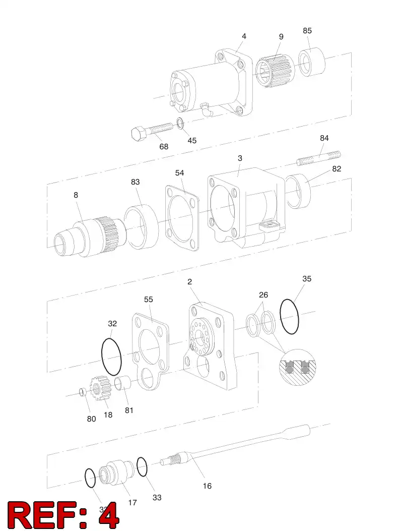 15397378 153 973 78 FLUSHING DEVICE - Sandvik Technical Drawing