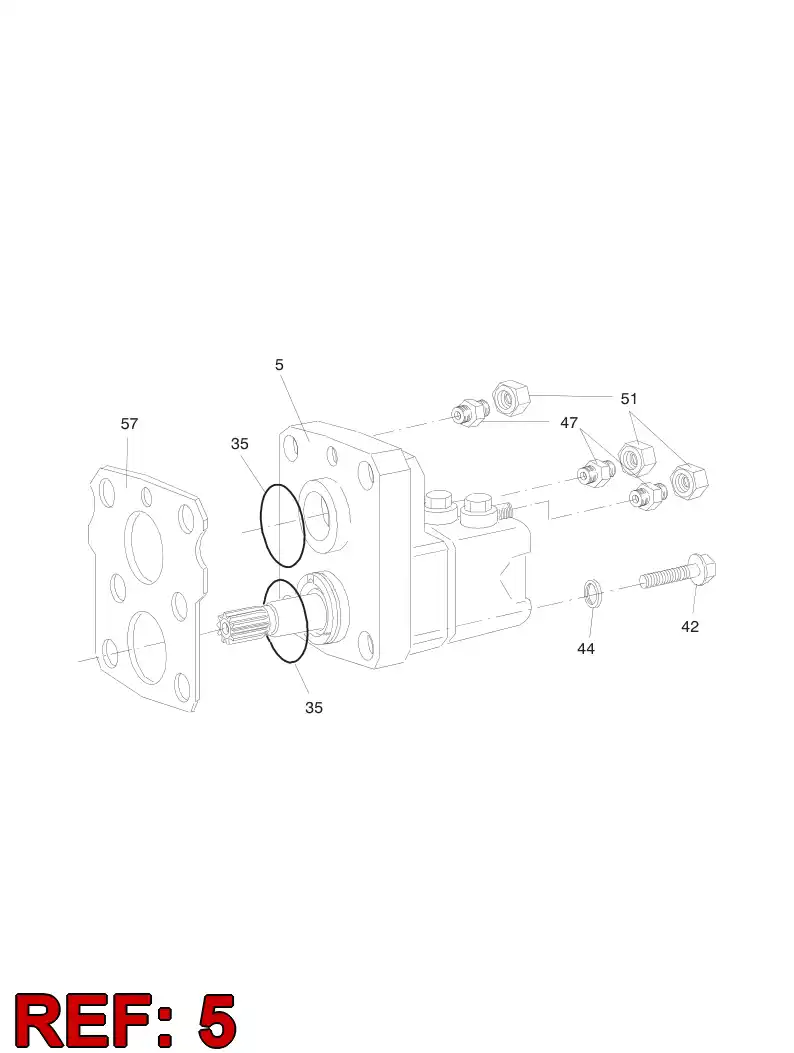 15399138 153 991 38 HYDRAULIC MOTOR ASSY - Sandvik Technical Drawing
