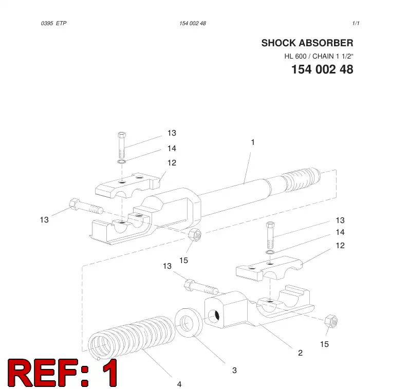 15400408 154 004 08 PIN ASSY - Sandvik Technical Drawing