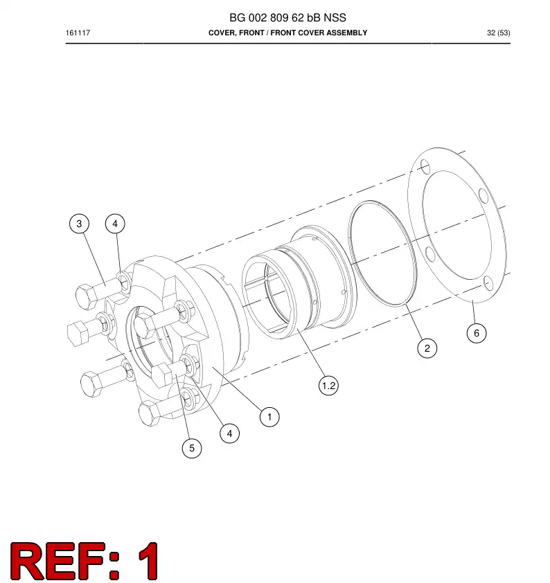 15403558 154 035 58 FLANGE - Sandvik Technical Drawing
