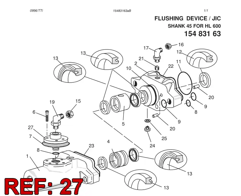 15408508 154 085 08 ADAPTER - Sandvik Technical Drawing
