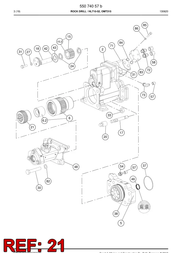 15411568c 154 115 68c Coupling Element - Sandvik Technical Drawing