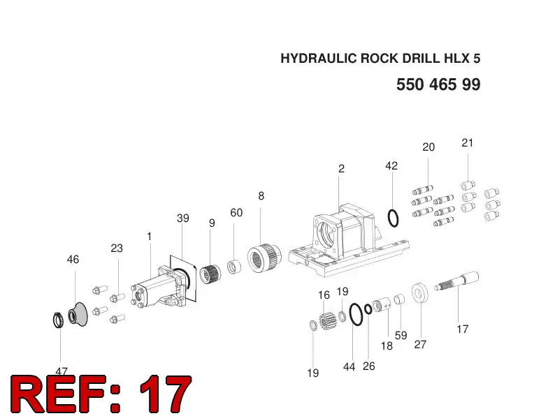 15421748 154 217 48 ROTATION SHAFT - Sandvik Technical Drawing