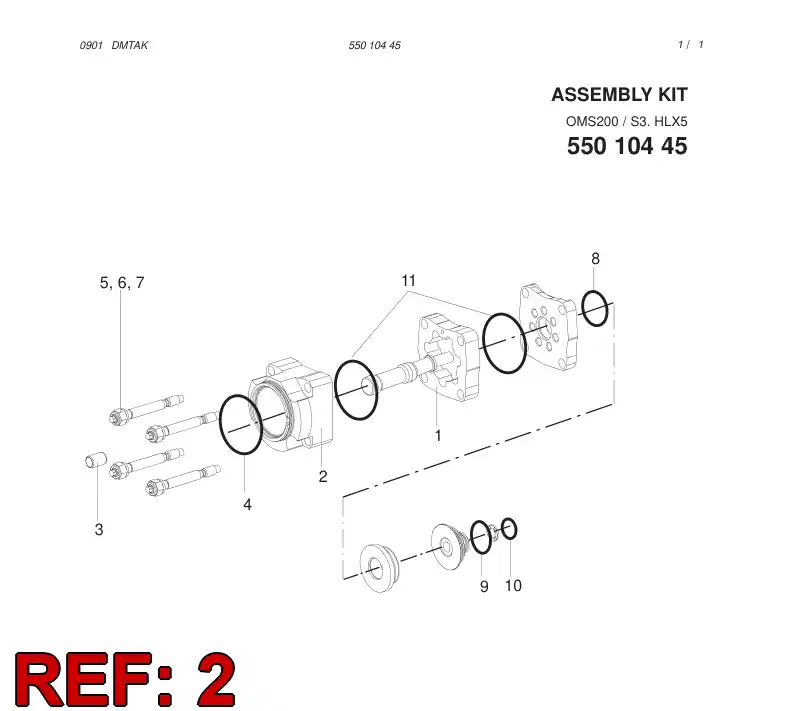 15422344 154 223 44 FLANGE / ROTATION MOTOR - Sandvik Technical Drawing
