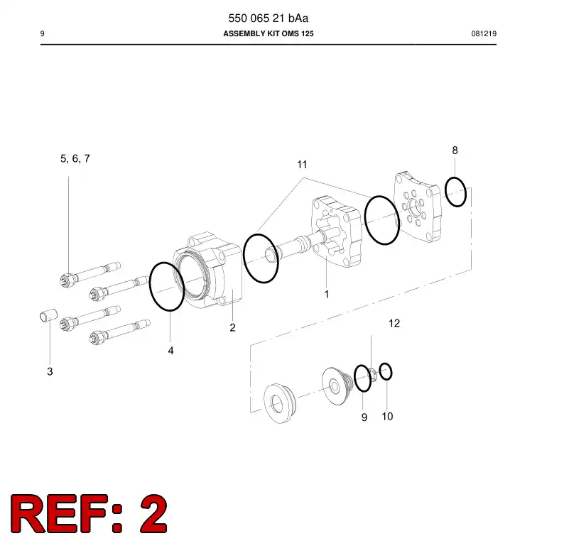 15422346 154 223 46 FLANGE / ROTATION MOTOR - Sandvik Technical Drawing