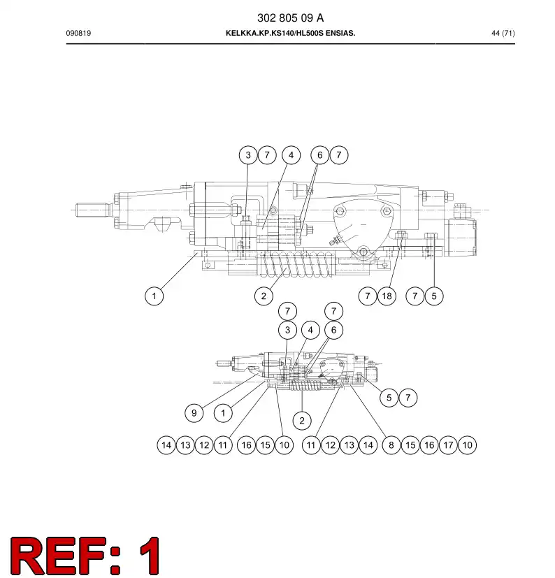 15458258 154 582 58 DRILL CARRIAGE - Sandvik Technical Drawing