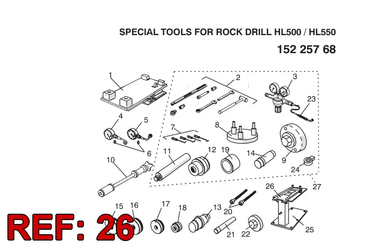 15482568 154 825 68 FITTING PLATE - Sandvik Technical Drawing