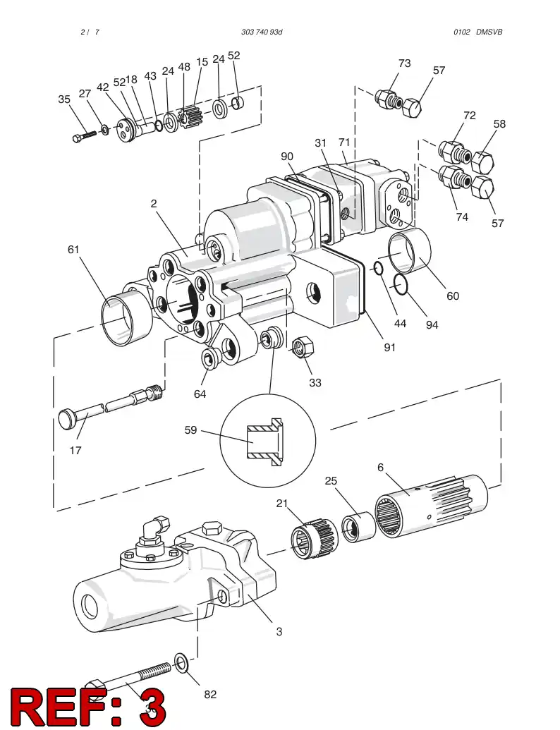 15483163 154 831 63 FLUSHING DEVICE - Sandvik Technical Drawing