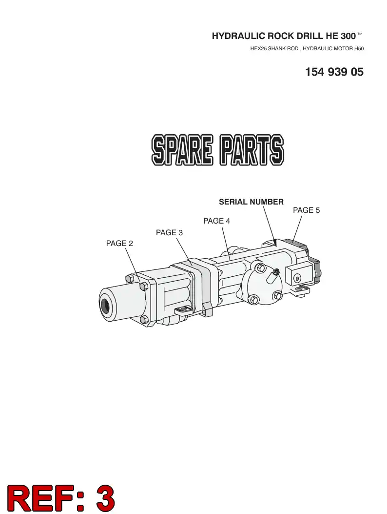 15493905 154 939 05 DRIFTER HE300 - Sandvik Technical Drawing