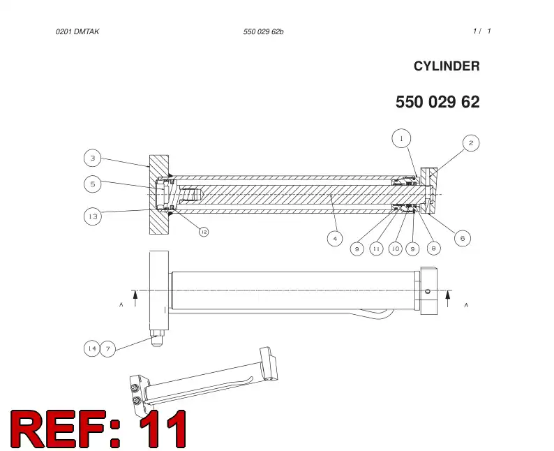 15532798 155 327 98 FAIXA DA GUIDE - Sandvik Technical Drawing