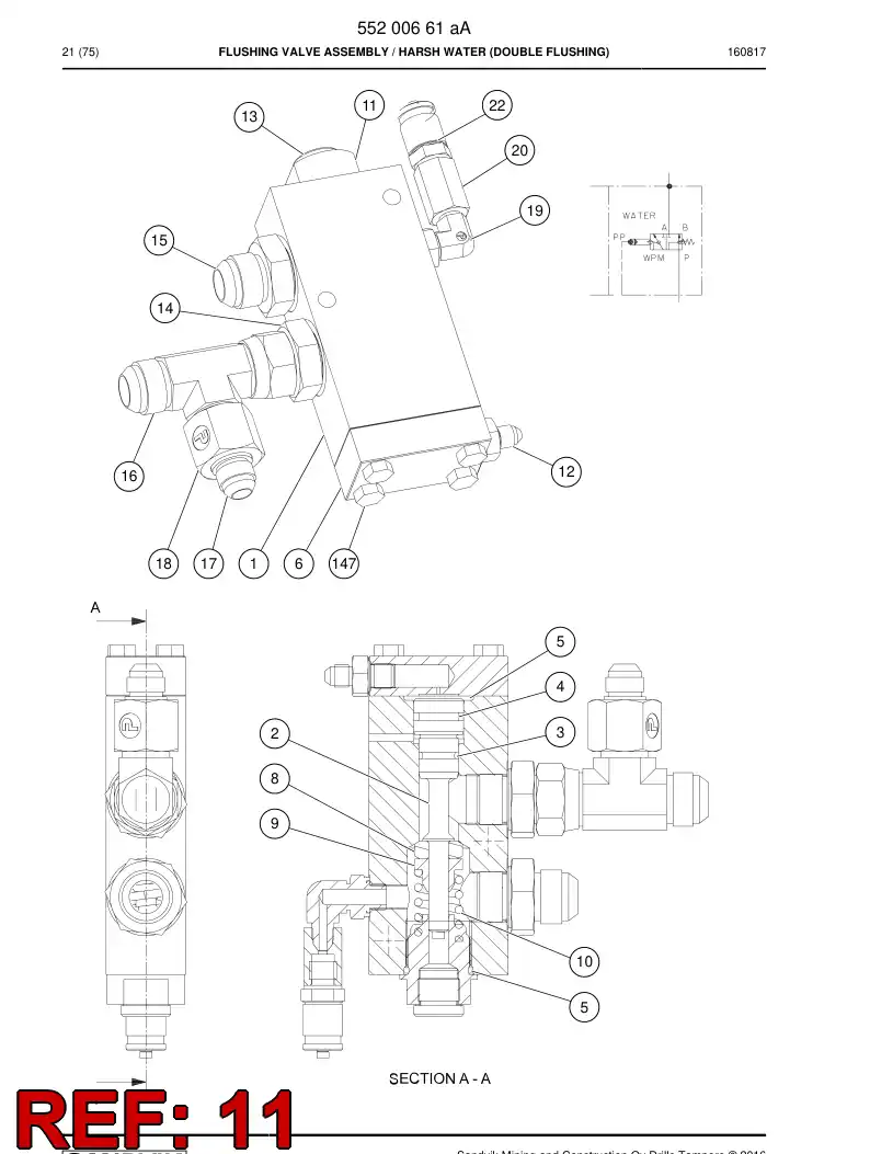 15549528b 155 495 28b ADAPTER - Sandvik Technical Drawing