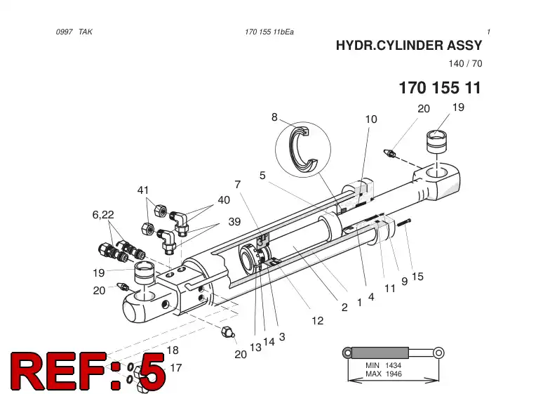 15553068 155 530 68 LIMIT BUSHING - Sandvik Technical Drawing