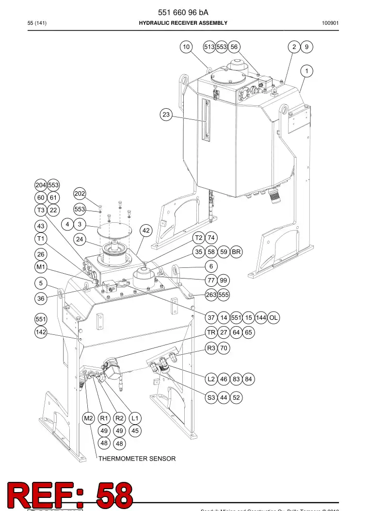 15601968 156 019 68 ADAPTER - Sandvik Technical Drawing