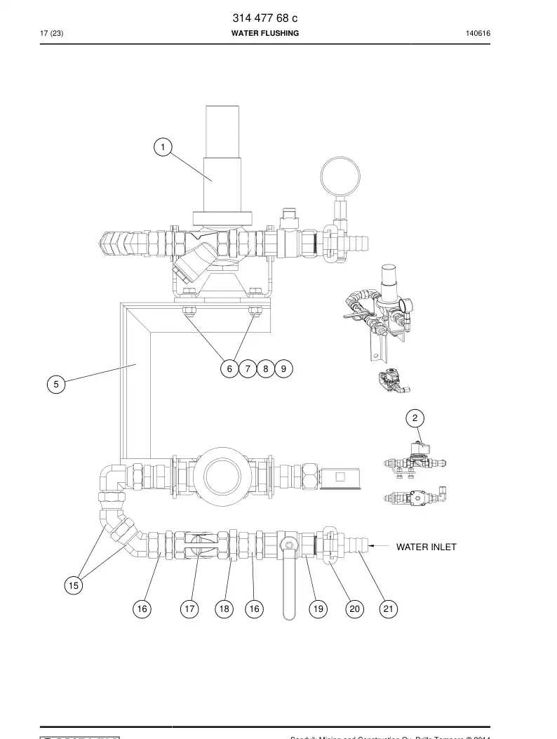 15641438a 156 414 38a Sign - Sandvik Technical Drawing