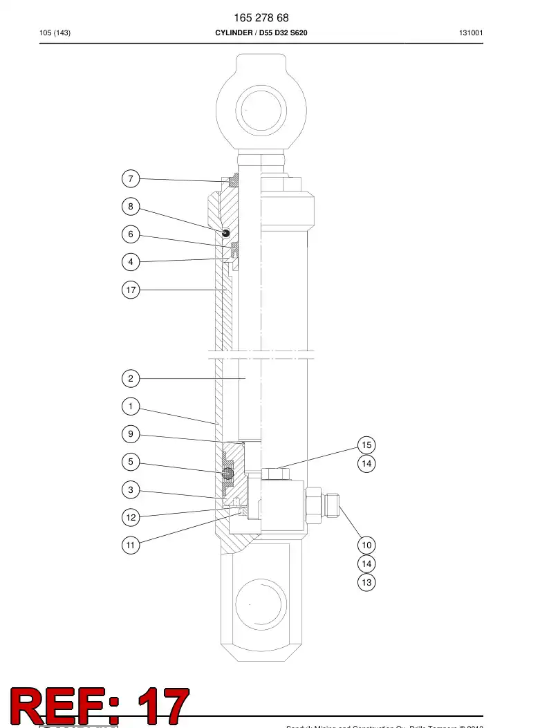 15754788 157 547 88 Limit bushing - Sandvik Technical Drawing