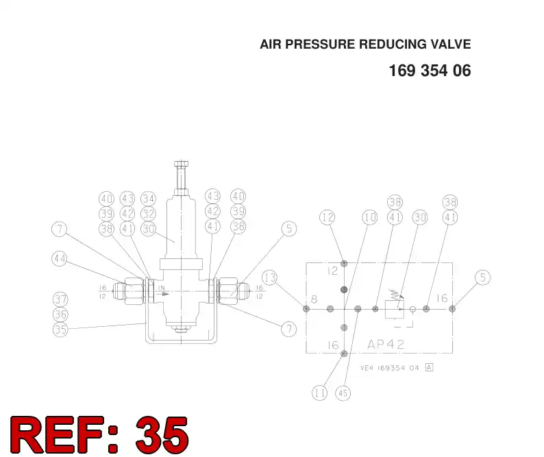 15759728 157 597 28 MOUNTING PLATE - Sandvik Technical Drawing